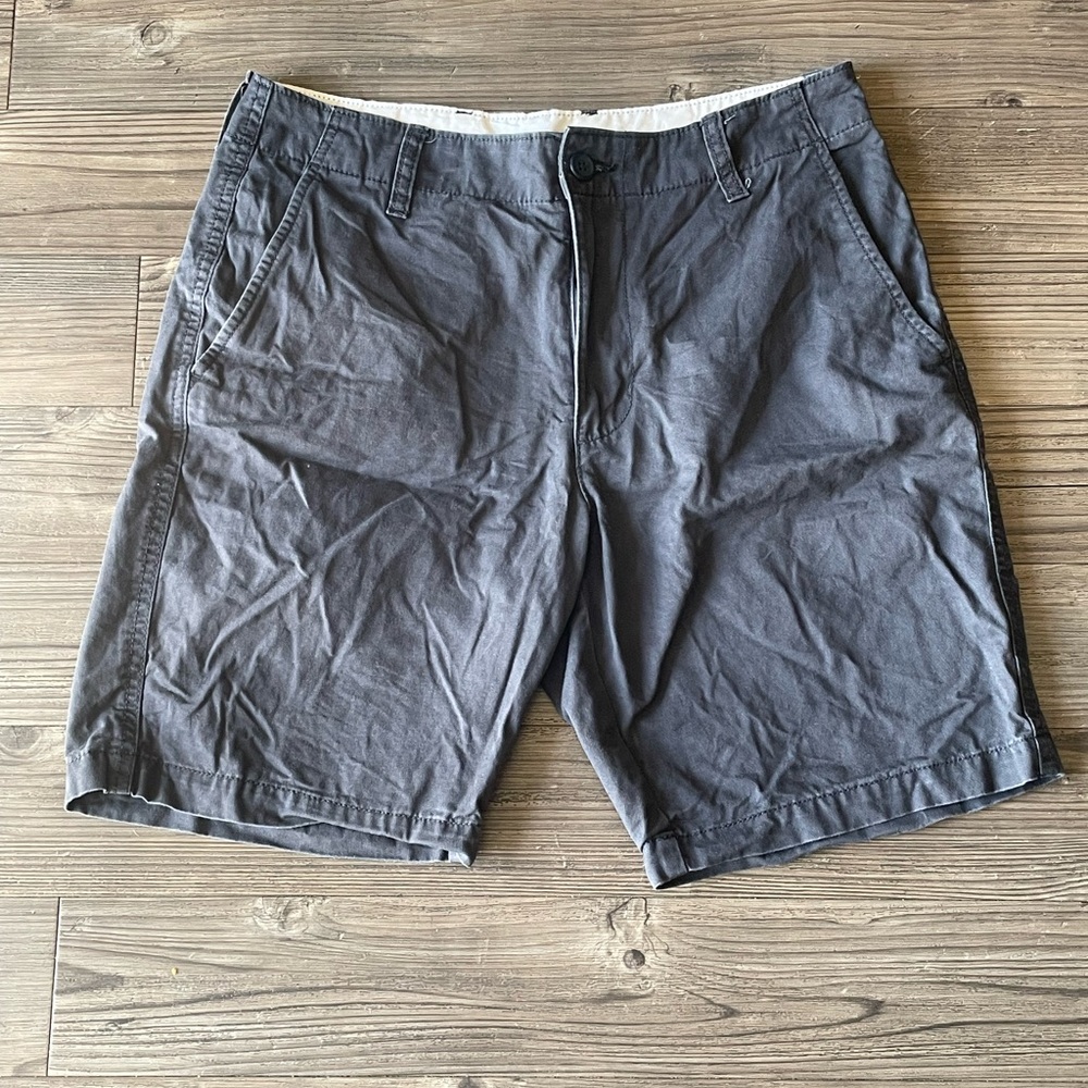Old Navy Charcoal Lived-In Straight Shorts